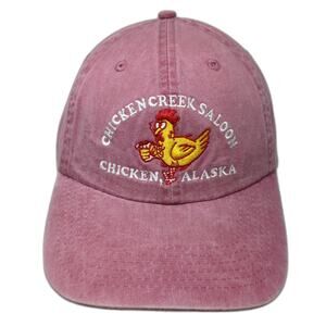 Fahrenheit Baseball Cap Pink One Size Chicken Creek Saloon Alaska Strapback Hat